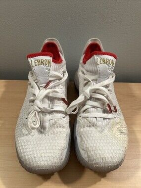 Nike Lebron James XVI 16 Low Draft Night White Metallic Gold CI2668-100 Sz 8.5